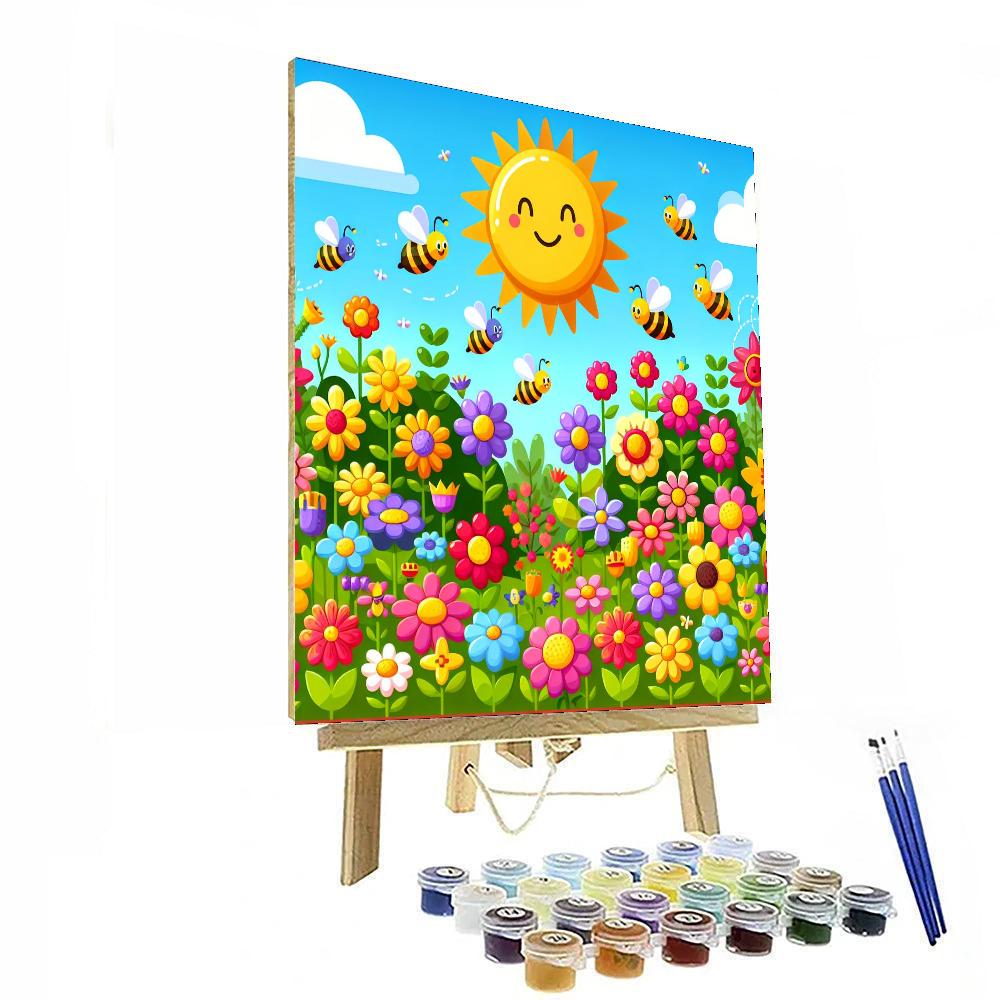 Bright Garden Scene DIY Paint By Numbers