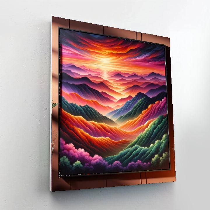 Dramatic Sunset Over The Hills Paint By Color