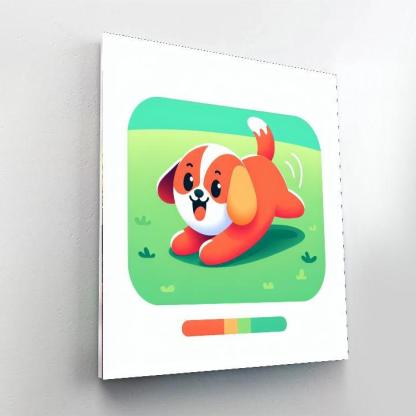 Energetic Puppy Paint By Numbers Kits