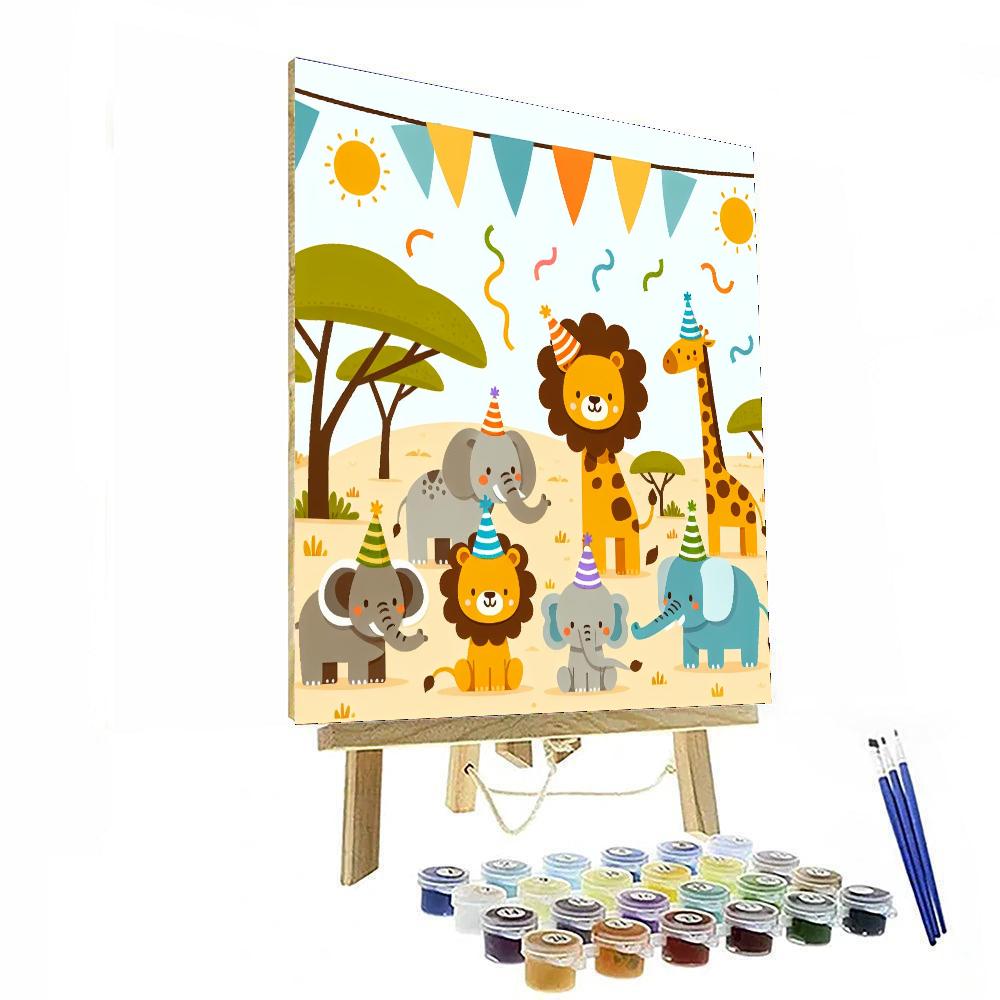 Safari Animal Party Numbered Painting Kits
