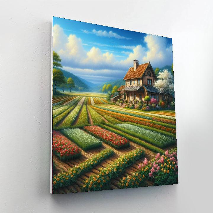 Charming Vintage Farm Life Painting Number Kit