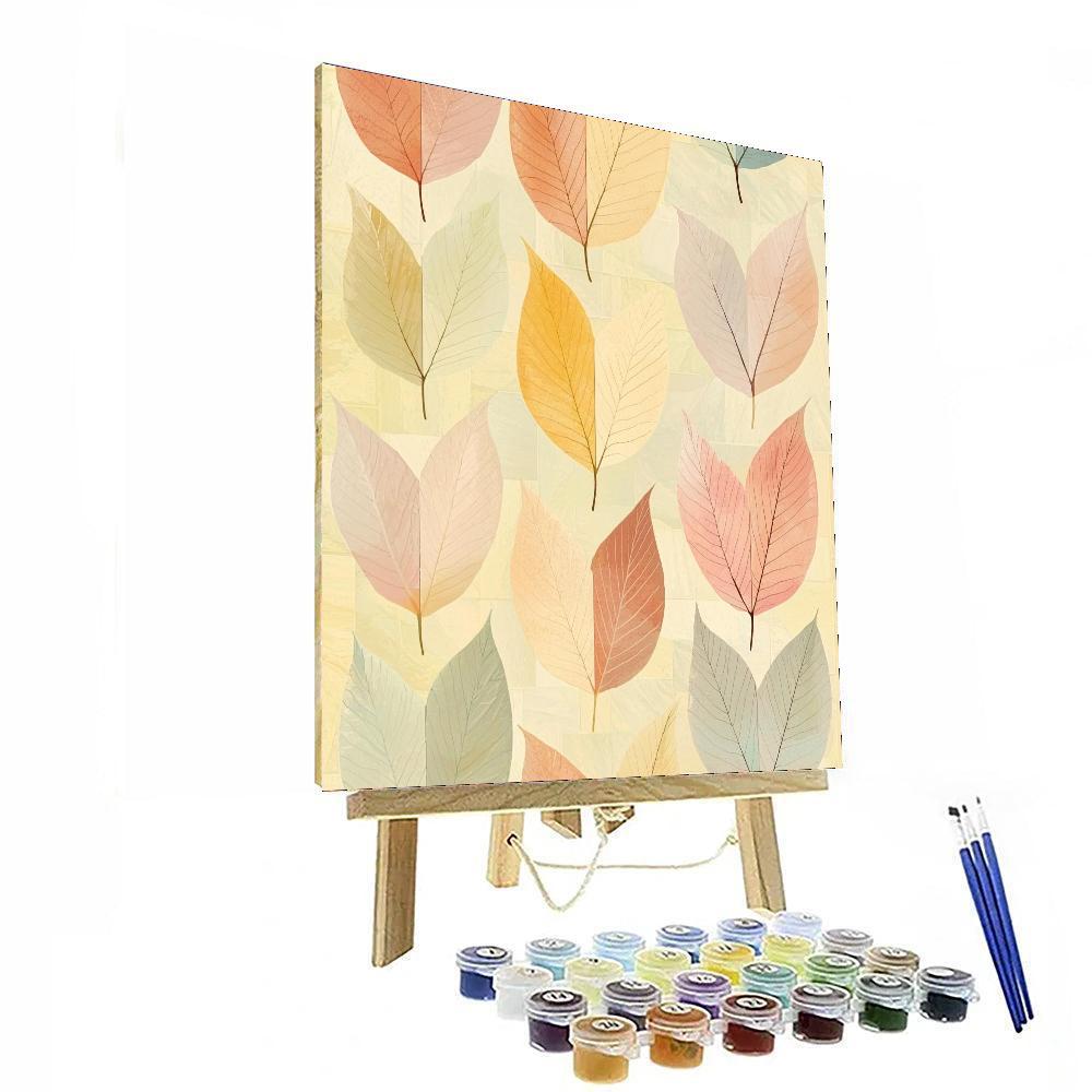 Leonardo Da Vinci Inspired A Mosaic Of Leaves  Paint By Number