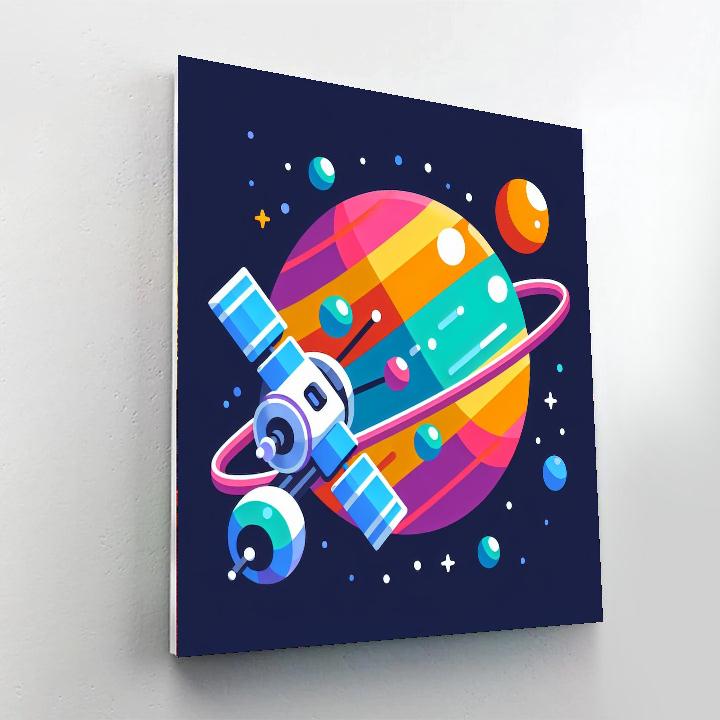 Space Station Explorer Painting Number Kit