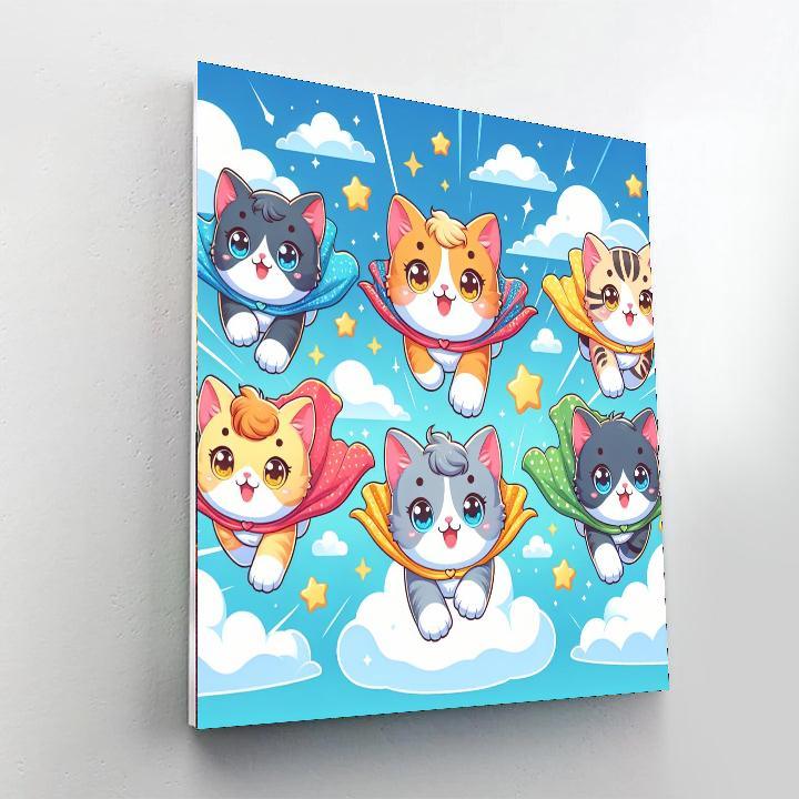 Adventures Of Super Kittens Painting Number Kit