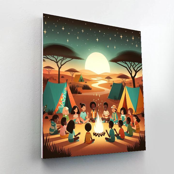 Safari Camp Out DIY Paint By Numbers