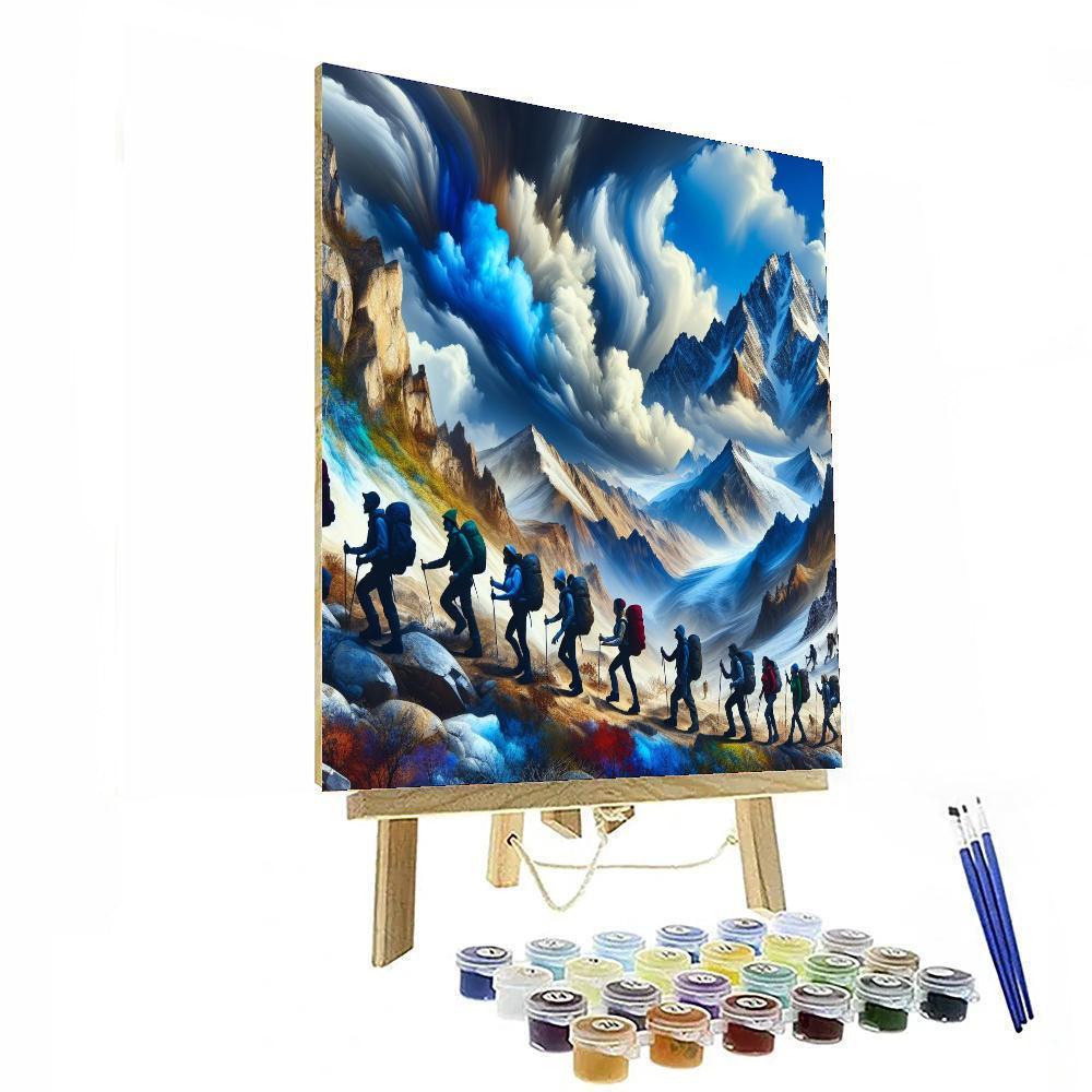 Adventurous Mountain Trek Painting By Numbers Kit