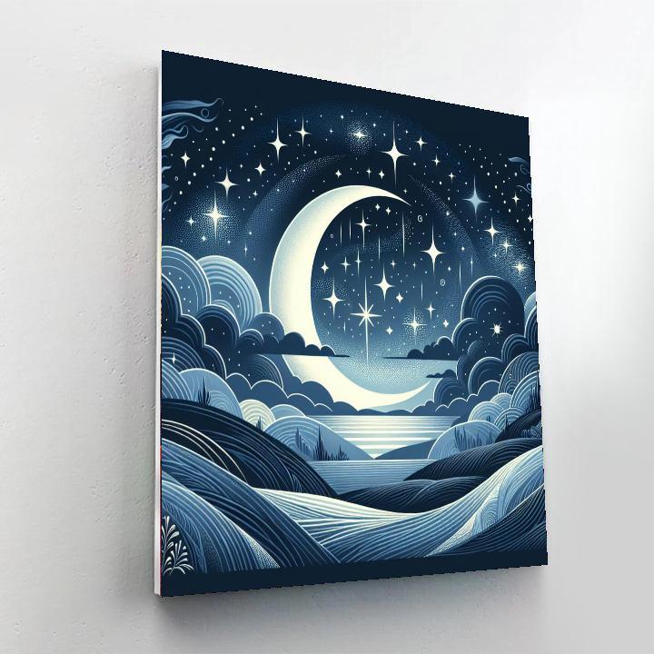 Celestial Night Mystery Painting By Numbers Kit