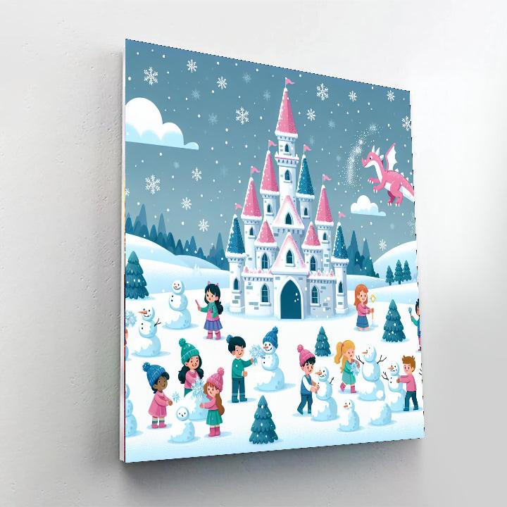 Winter Castle Adventure Paint By Numbers Art
