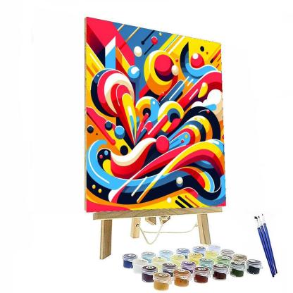 Colorful Abstract Joy Number Painting