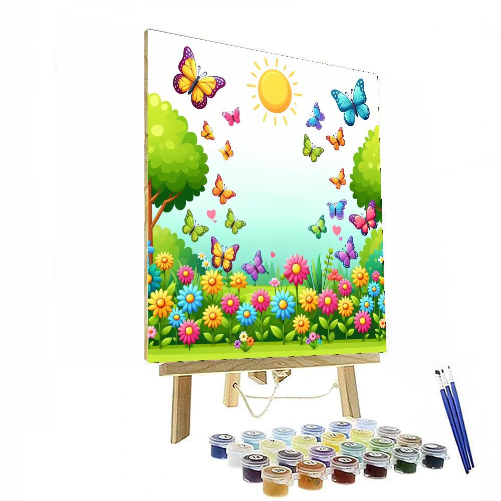 Garden Butterflies Magic Paint By Color