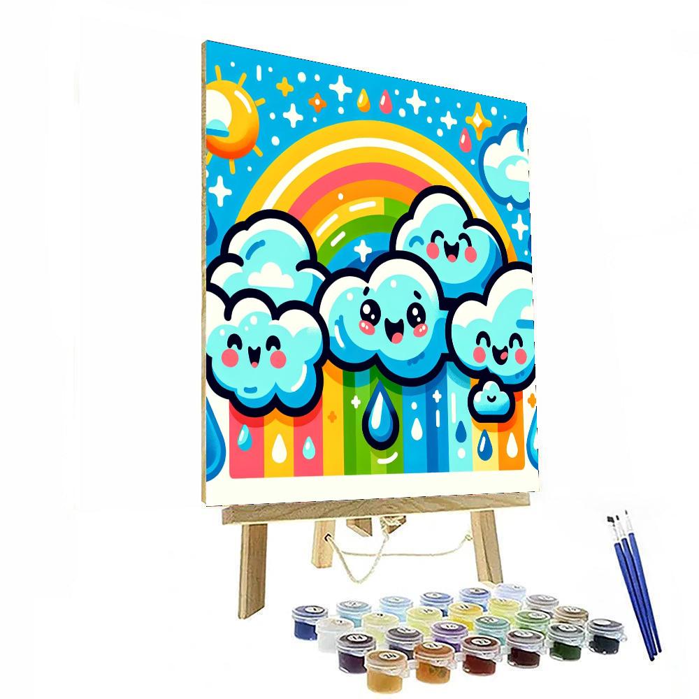 Bubbly Cloud Pals Numbered Painting Kits