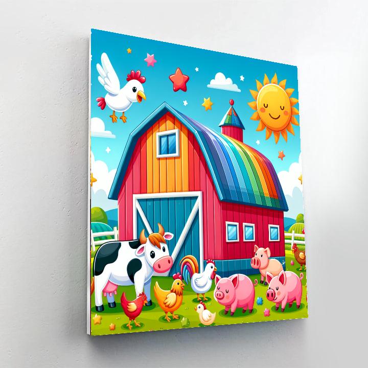 Festive Farmyard Celebration Numbered Painting Kits