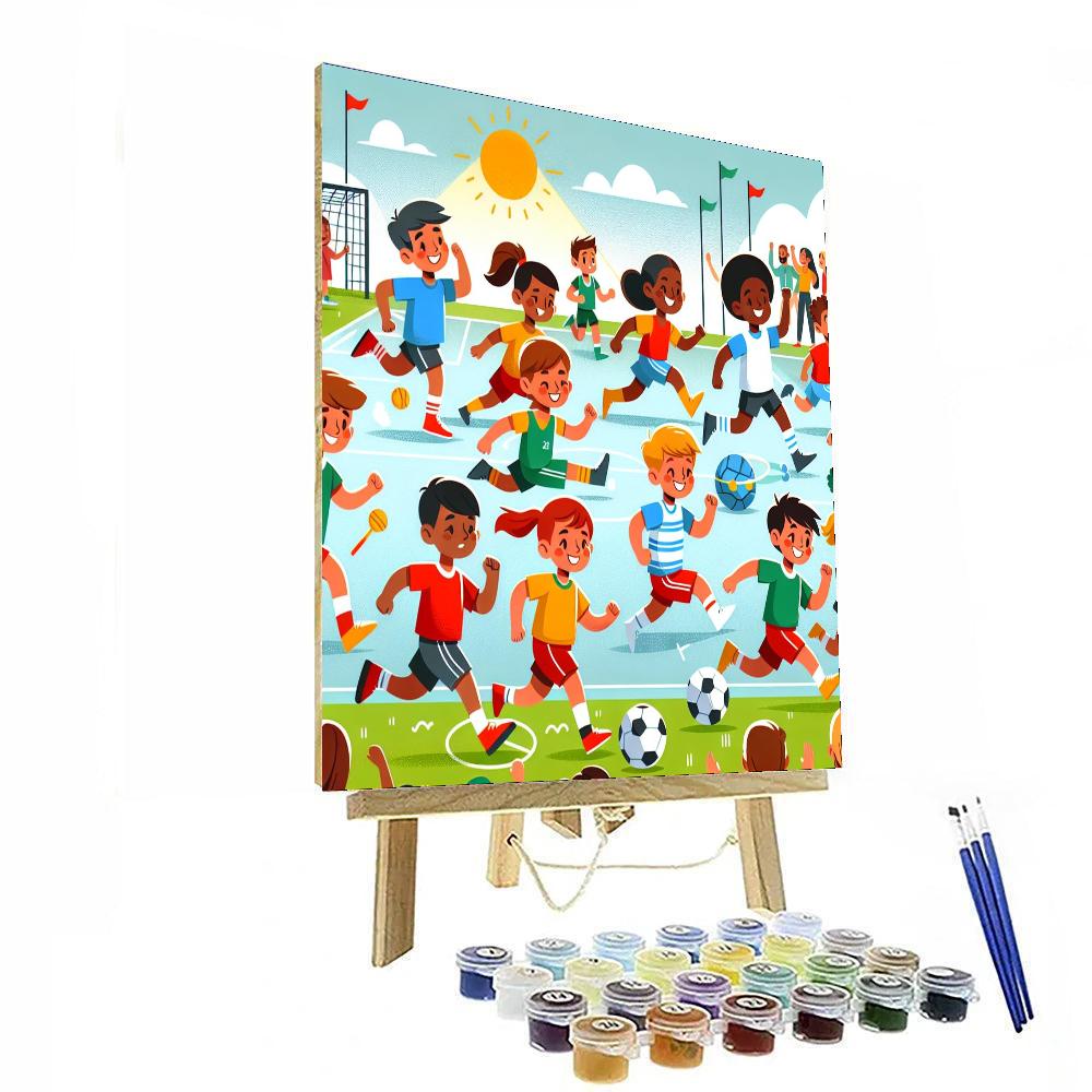 The Super Fun Sports Day Number Painting