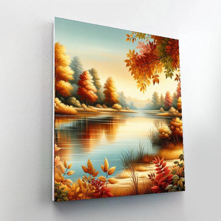 Charming Autumn Reflection Paint By Numbers Art