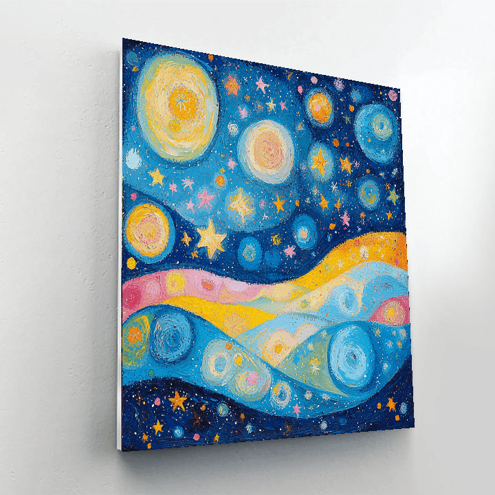 Paul Klee Inspired Cosmic Whirlwind  Paint By Numbers Art