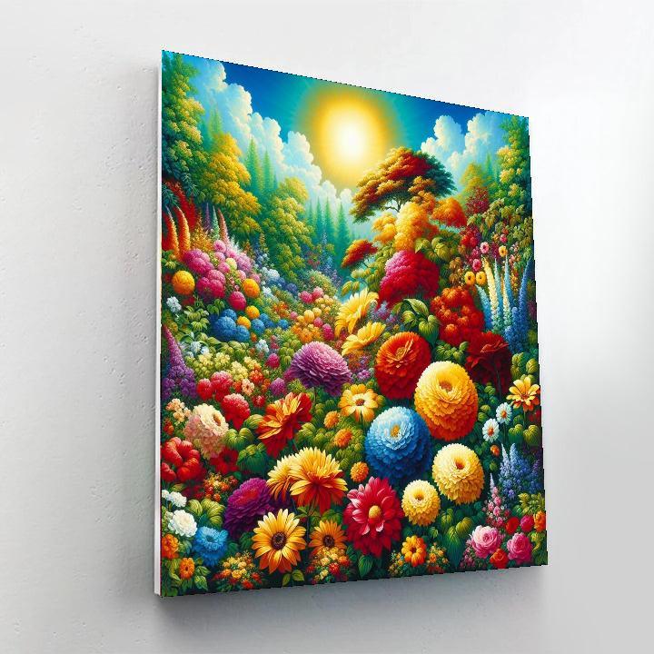 Radiant Floral Landscape DIY Paint By Numbers