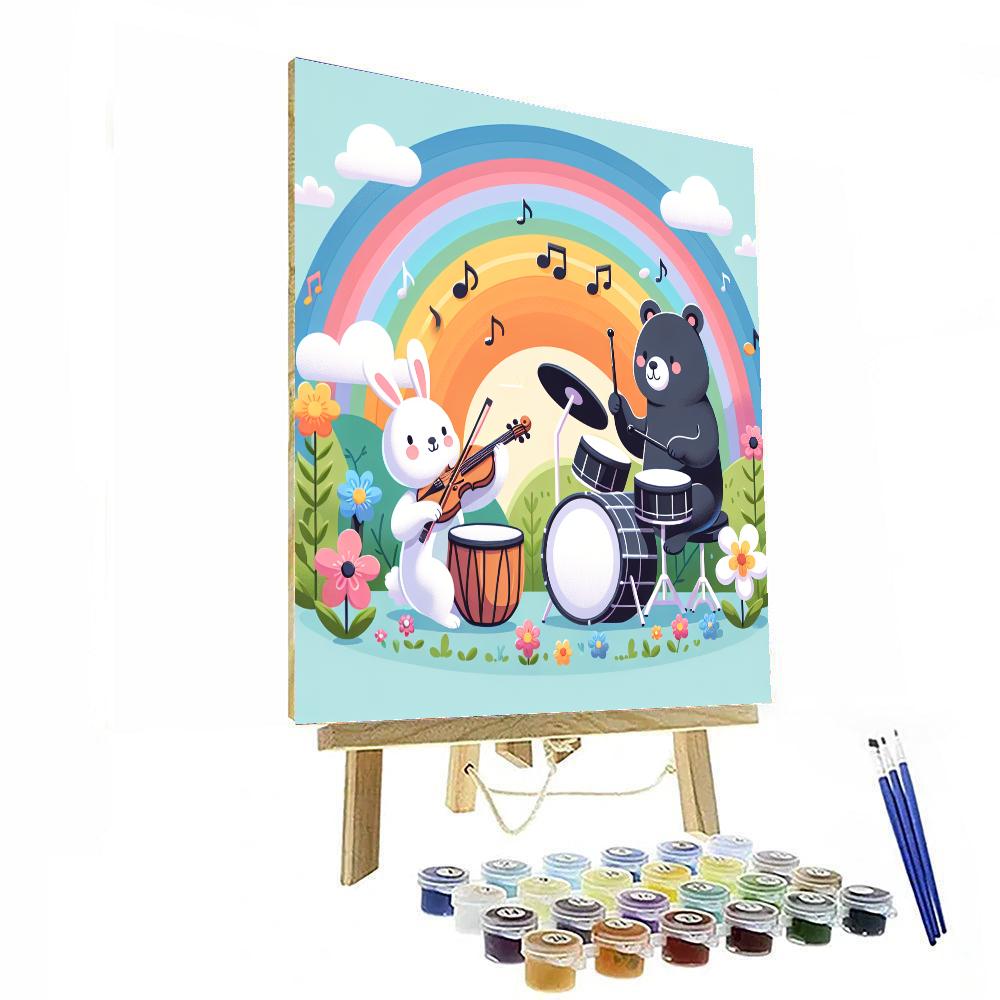 Friendly Animal Orchestra Painting Number Kit
