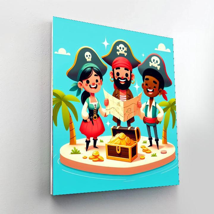 Pirate's Treasure Quest Paint By Number