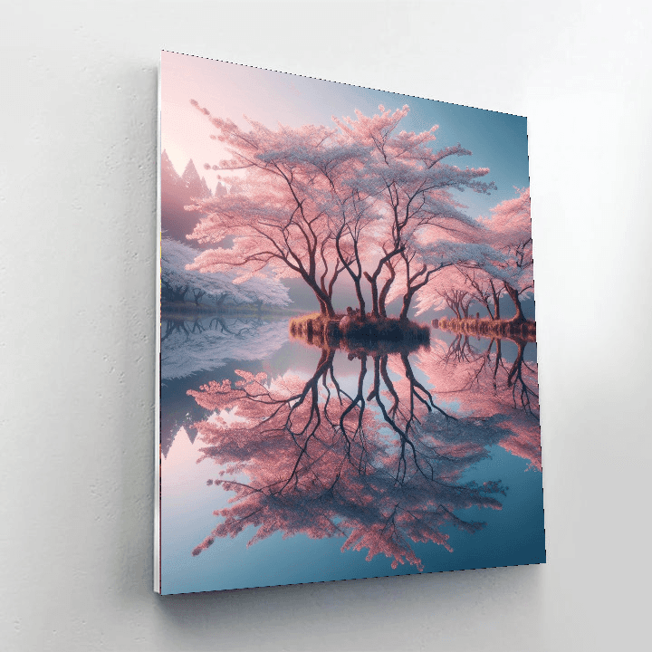 Sakura Reflections DIY Paint By Numbers