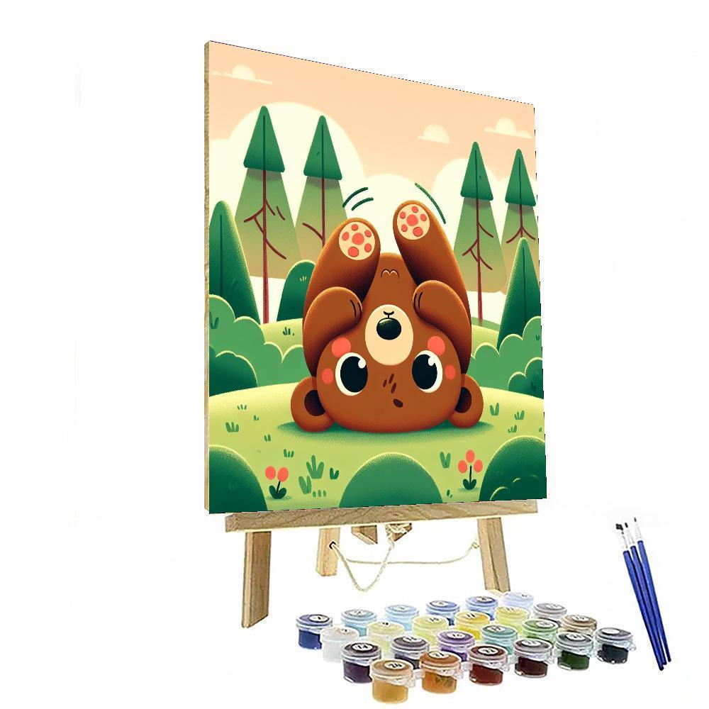 Bubbly Bear Cub Painting By Numbers Kit