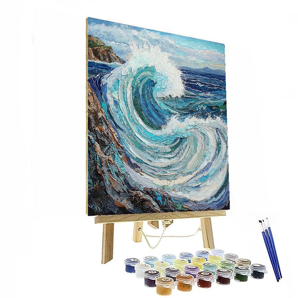 Michelangelo Inspired Elemental Waves  Paint By Numbers