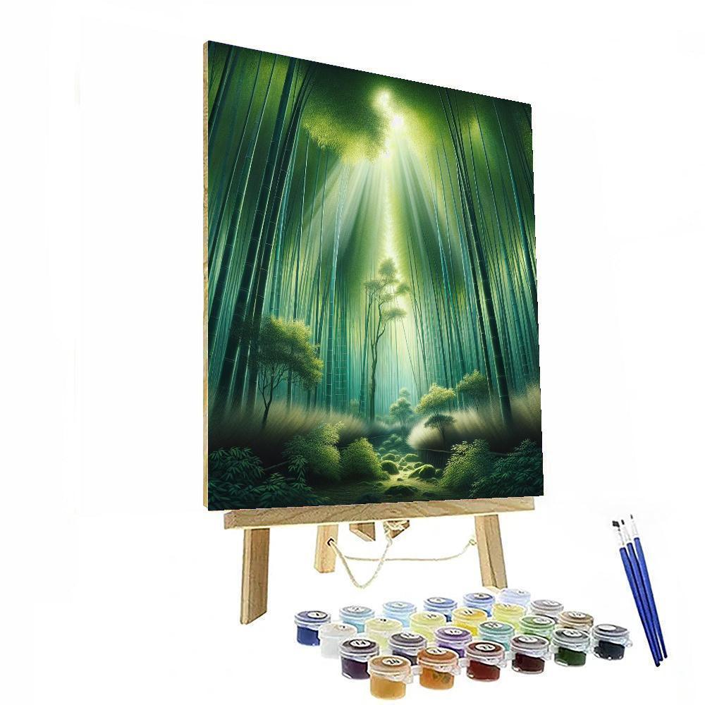Meditative Bamboo Forest Numbered Painting Kits