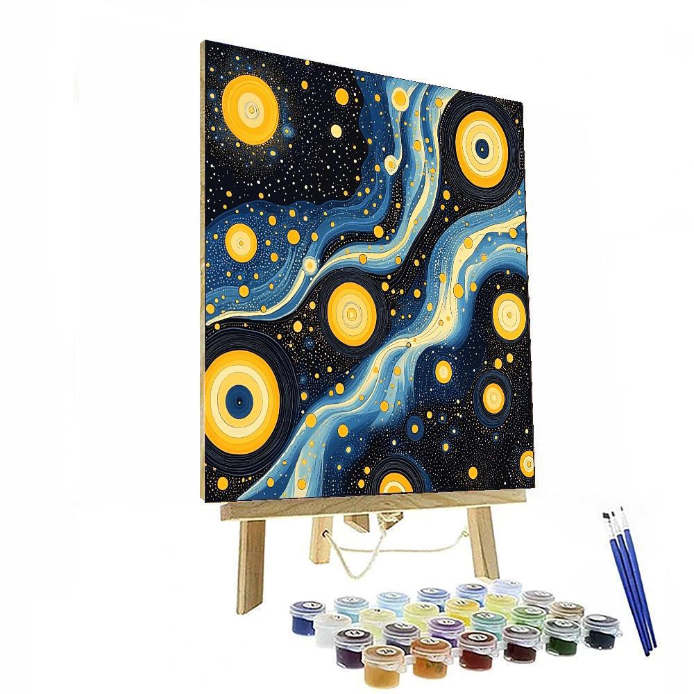 Yayoi Kusama Inspired Hypnotic Universe  DIY Paint By Numbers