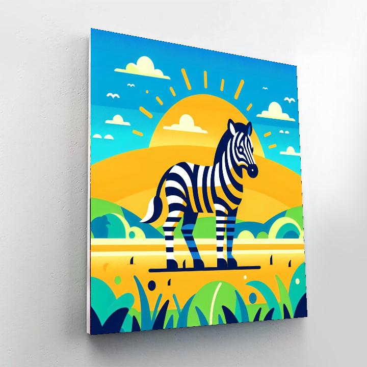 Artistic Zebra Stripes Paint By Number