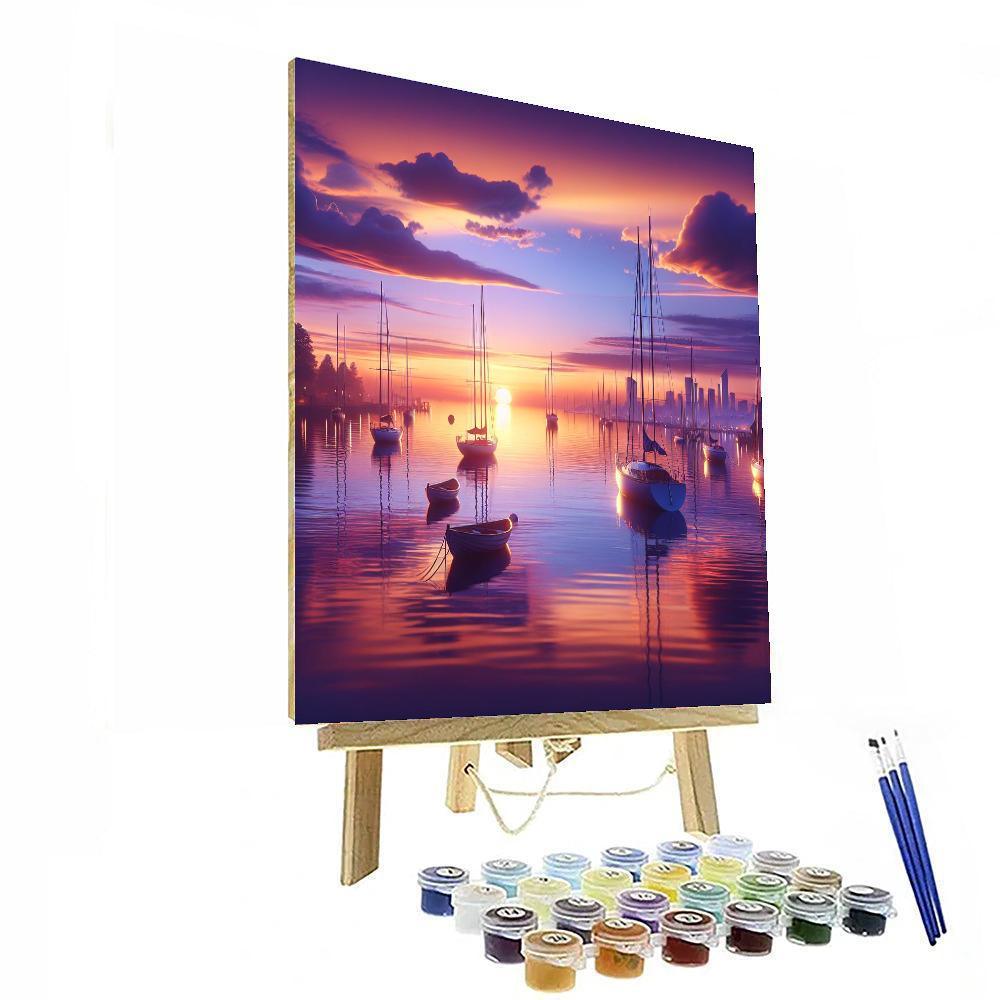 A Tranquil Harbor Paint By Numbers Art