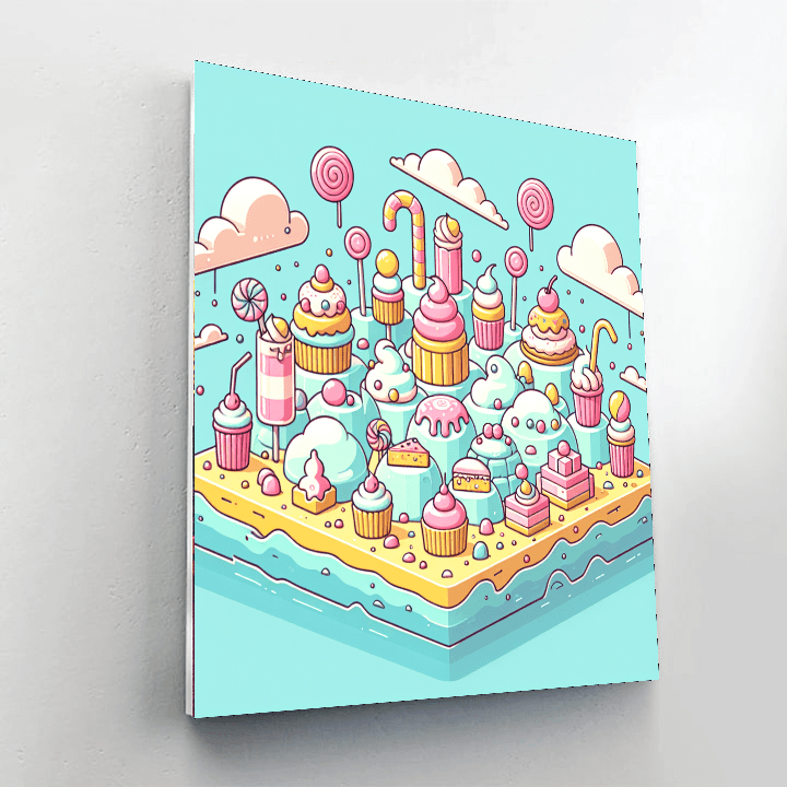 Dreamy Dessert Island Number Painting
