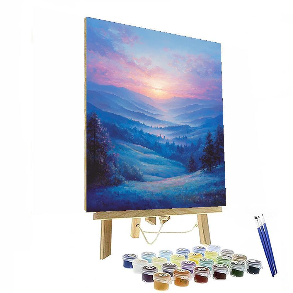 Traditional Landscape Art Style Inspired Dawn's First Light  Paint By Numbers Kits