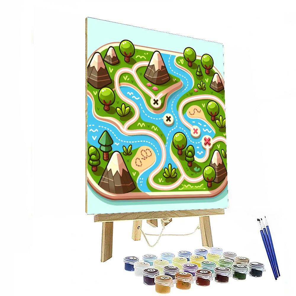 Fun Treasure Map Painting By Numbers Kit