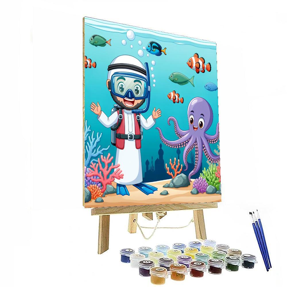 Underwater Adventure Realm Painting Number Kit