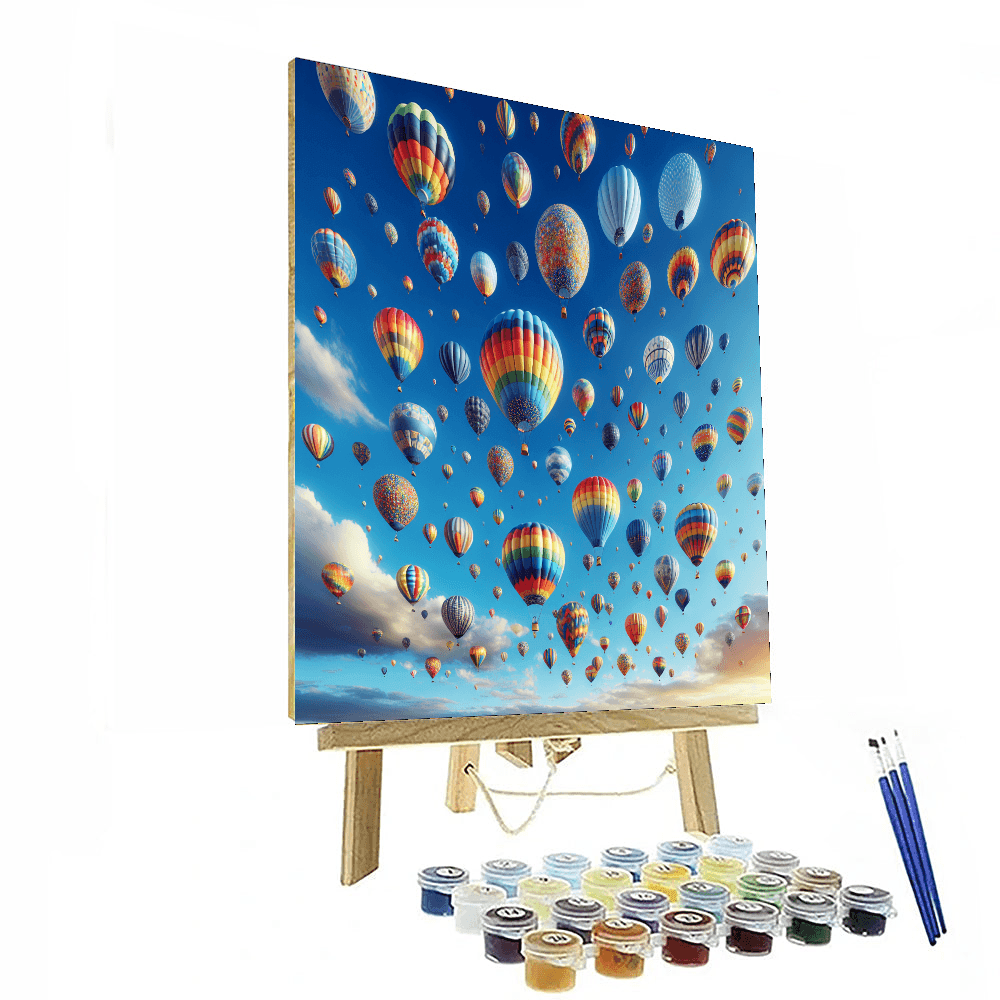 Whimsical Balloon Journey Number Painting