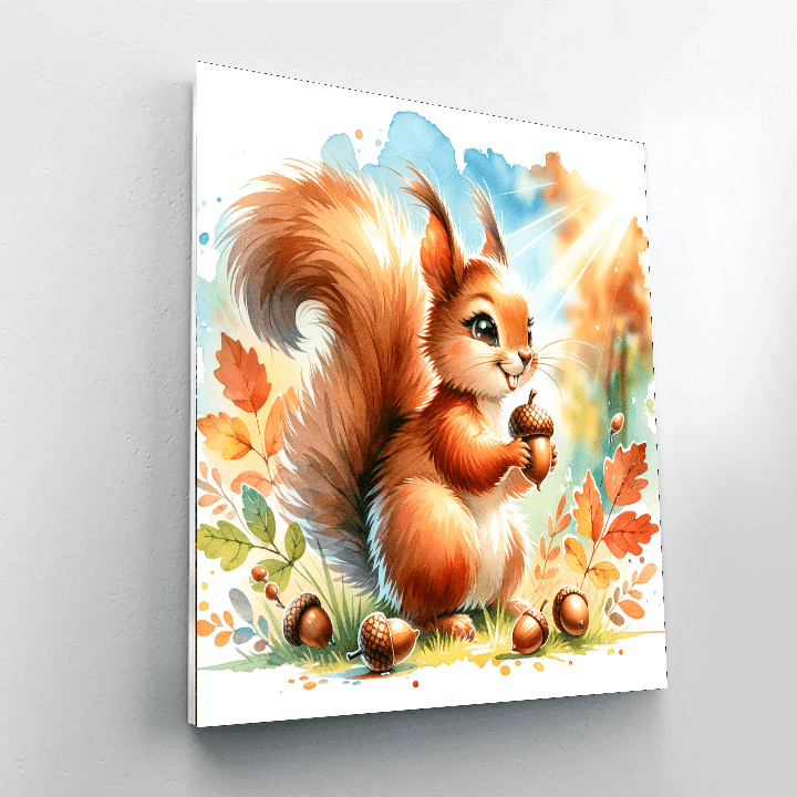 Sassy Little Squirrel - DIY Painting By Numbers Kit