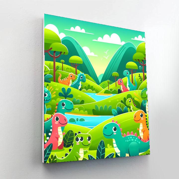 Dinosaurs Roar To Life Paint By Numbers Art