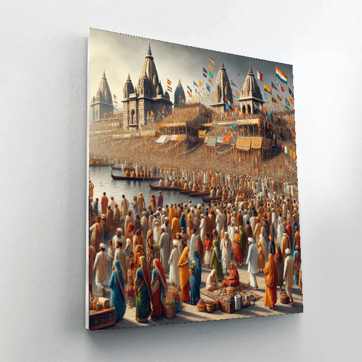 Kumbh Mela - India Paint By Numbers Art