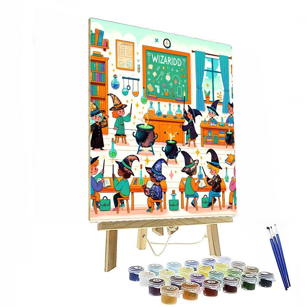 Wizard's Spellcasting School Paint By Color