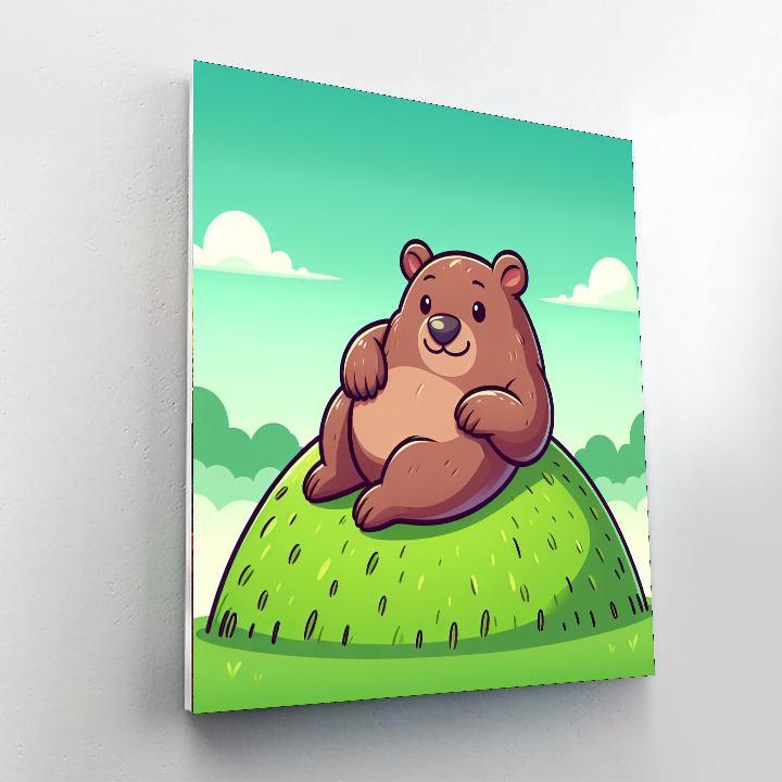 Whimsical Wombat Paint By Numbers Art