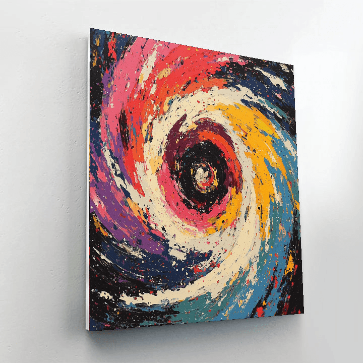 Jackson Pollock Inspired Cosmic Vortex  Paint By Number