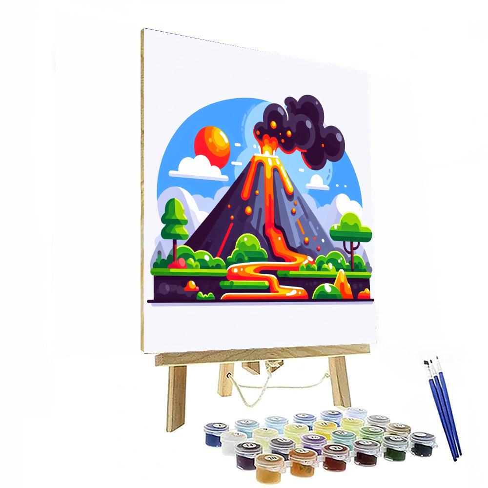 Rumbling Volcano Adventure Painting By Numbers Kit