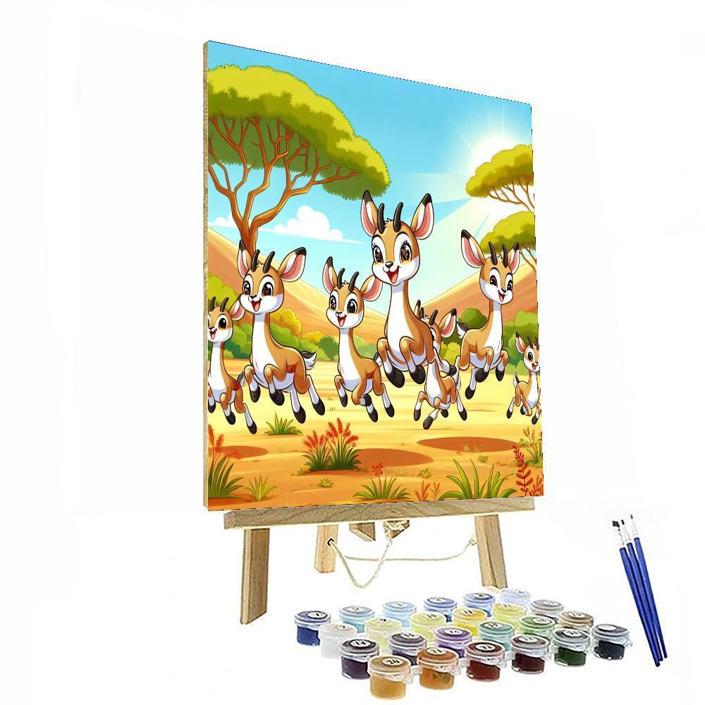 Giggle Gazelles Number Painting