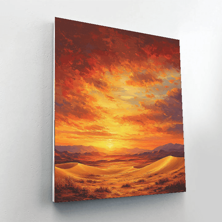 Frederic Edwin Church Inspired Majestic Desert Landscape  Paint By Numbers Kits