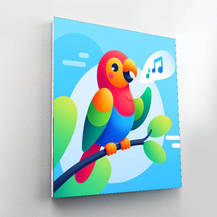 Musical Parrot Paint By Numbers Art