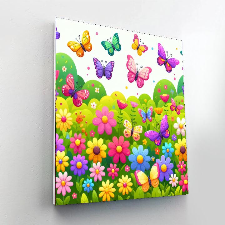 Sunshine Butterfly Garden Paint By Color