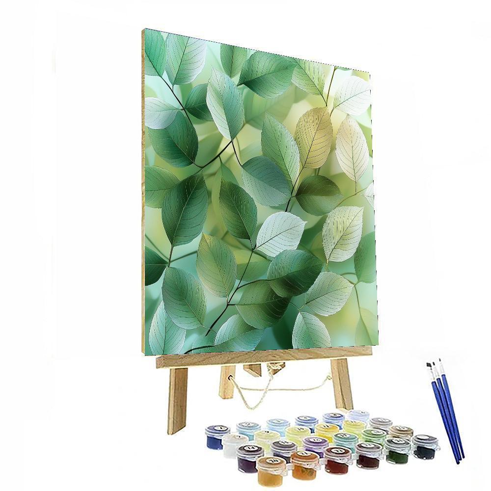 Leonardo Da Vinci Inspired Harmony In Leaves  Paint By Numbers