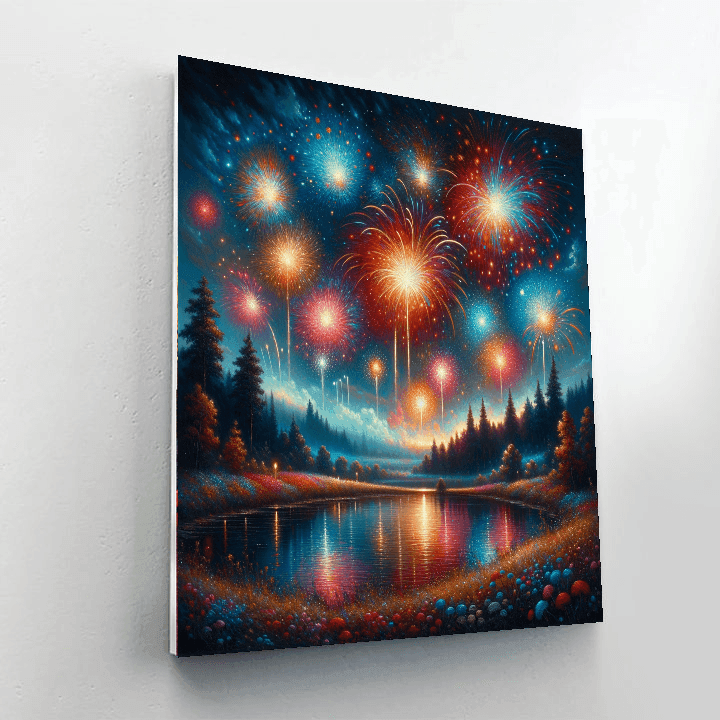 Dazzling Fireworks DIY Paint By Numbers