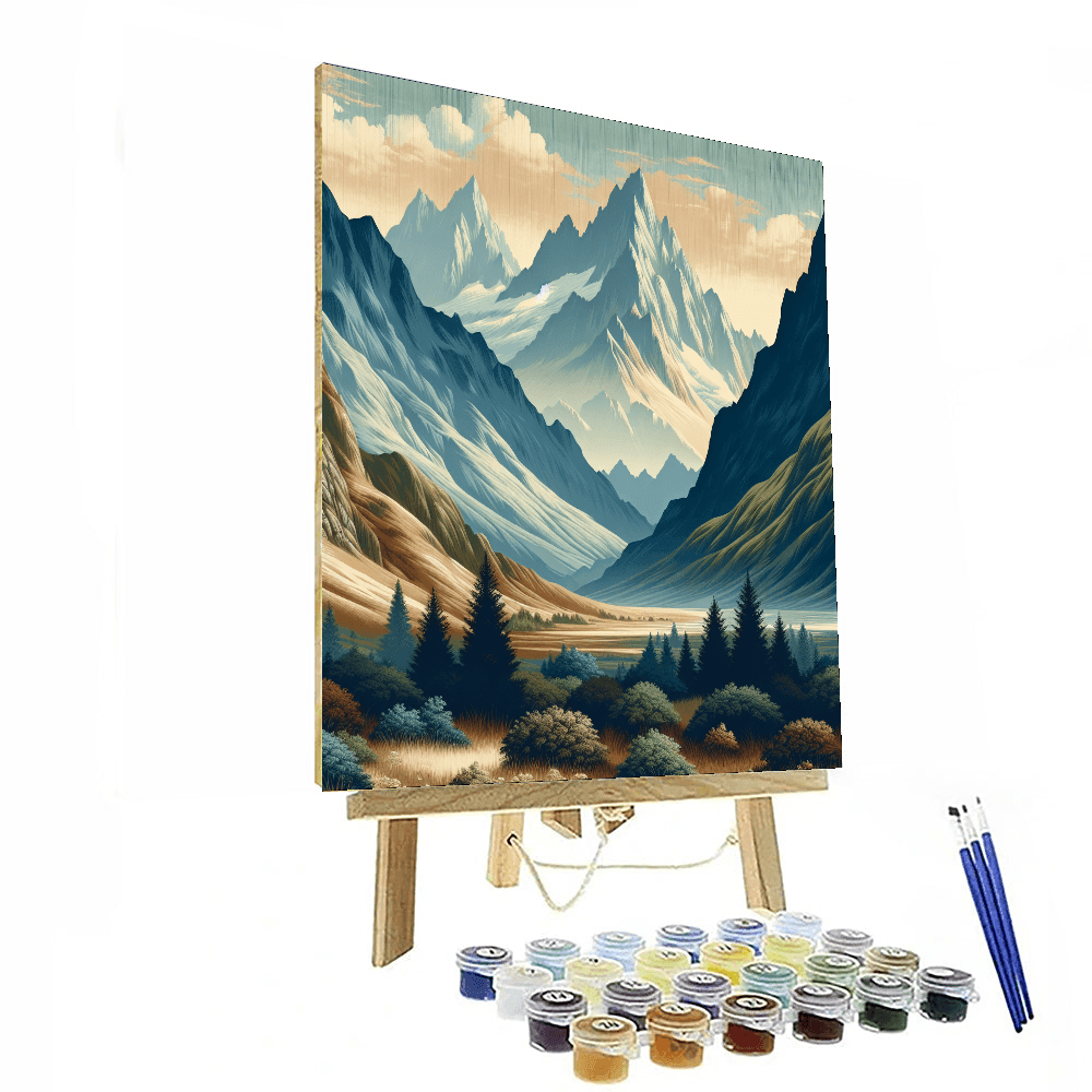 Mountain Serenity Retreat Paint By Number