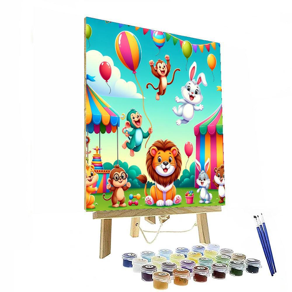 Festive Animal Carnival Paint By Numbers