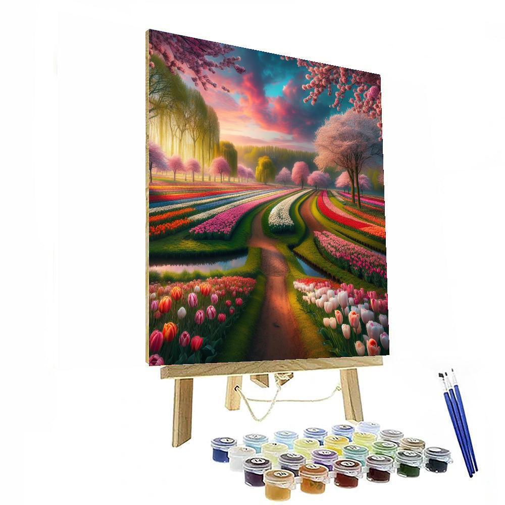 Keukenhof Tulip Festival - Netherlands DIY Paint By Numbers